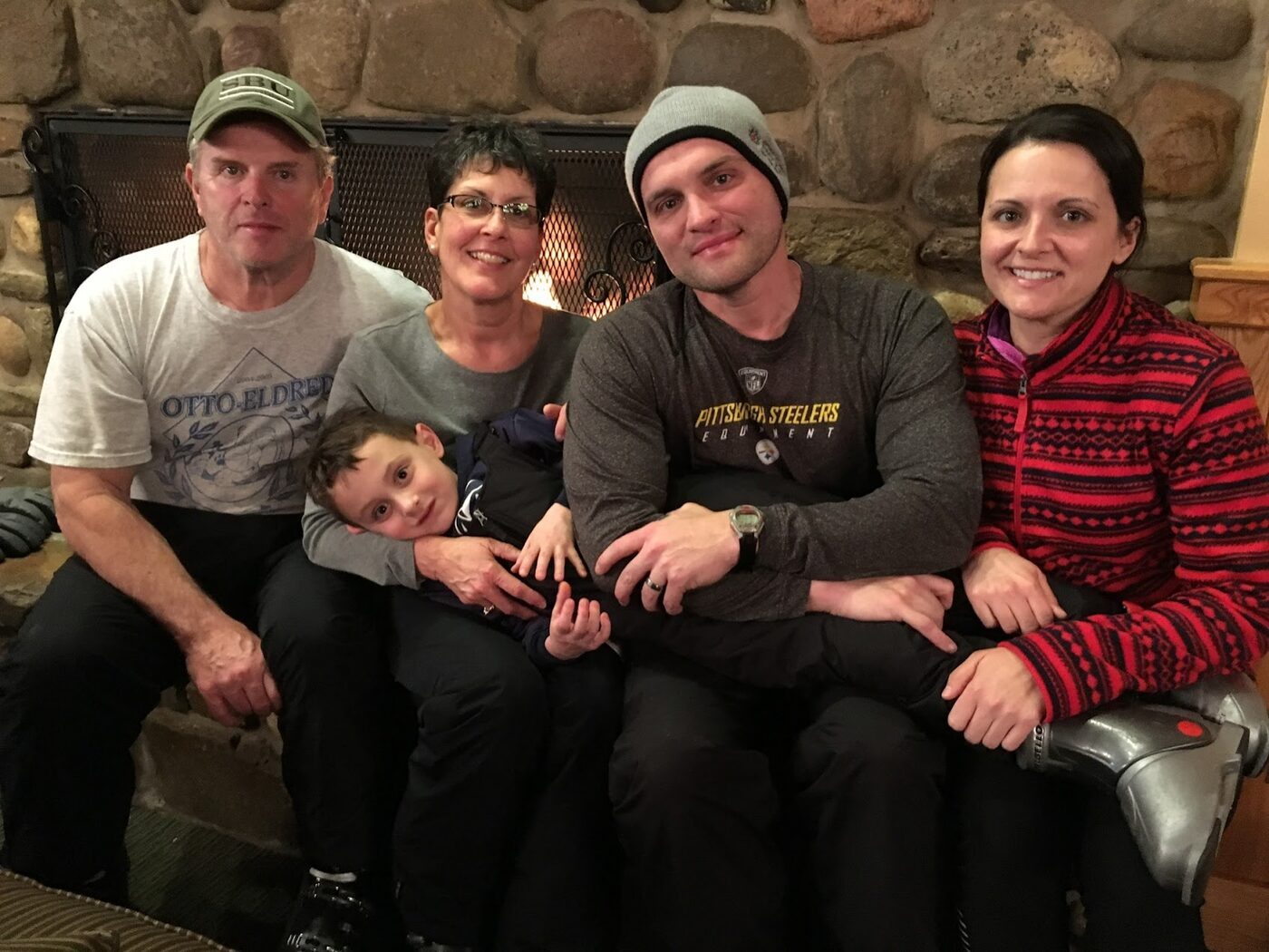 Chad Ewings, with family